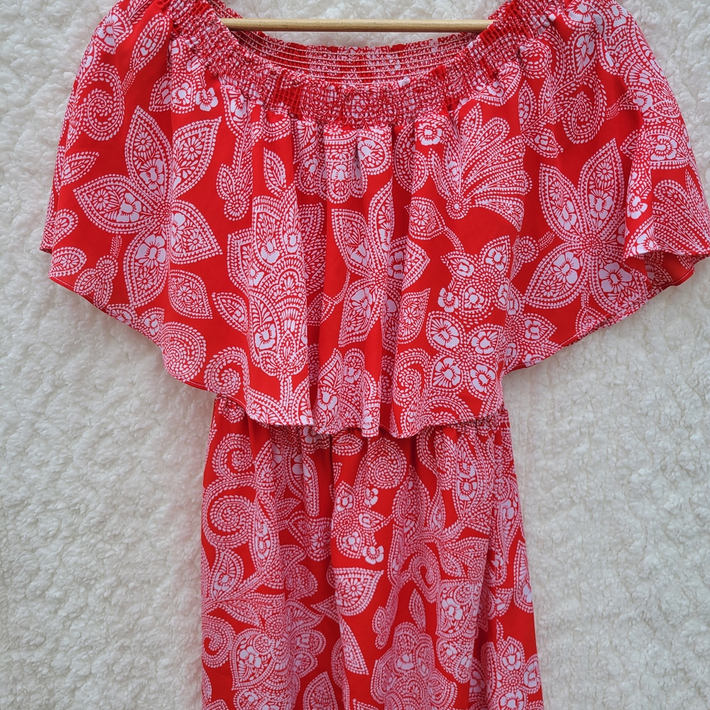 Show Me Your MuMu Red Paisley Dress Sz Small